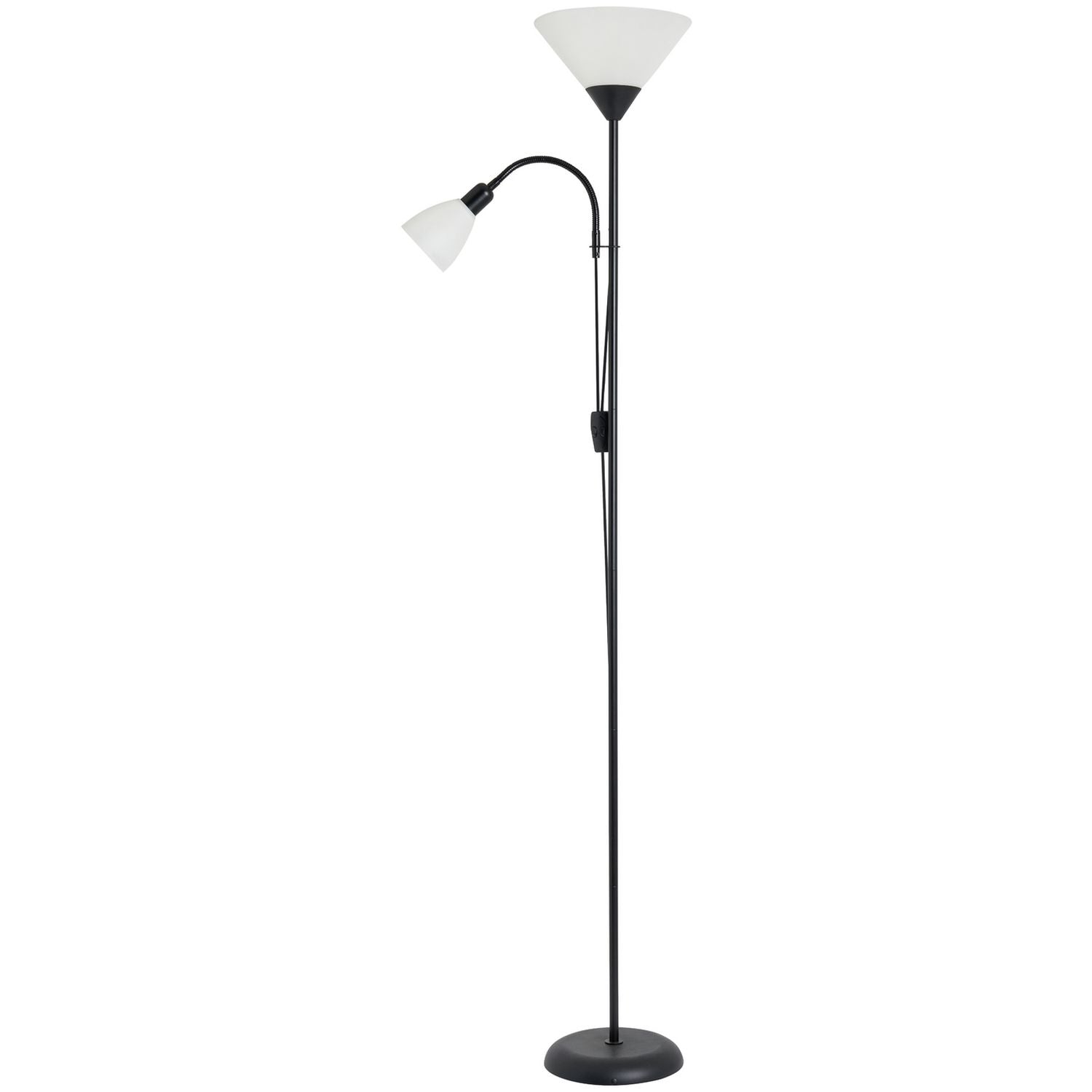 BHS metal floor lamp with adjustable reading arm black 180cm (British brand)