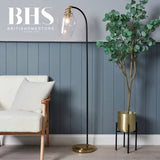 BHS bubble glass black floor lamp, UK version