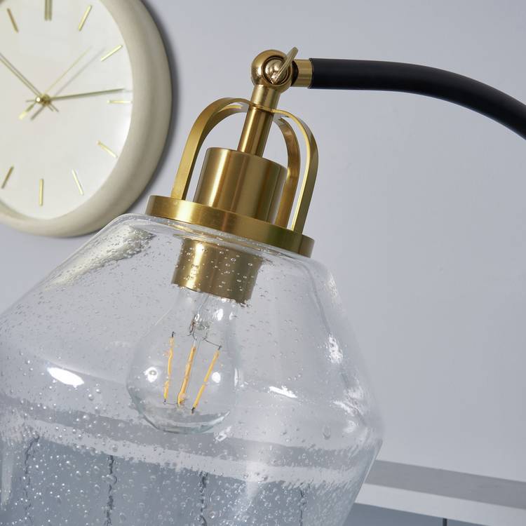 BHS bubble glass black floor lamp, UK version