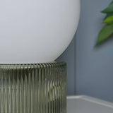 BHS Orbi opal glass table lamp green (British brand)