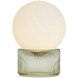BHS Orbi opal glass table lamp green (British brand)