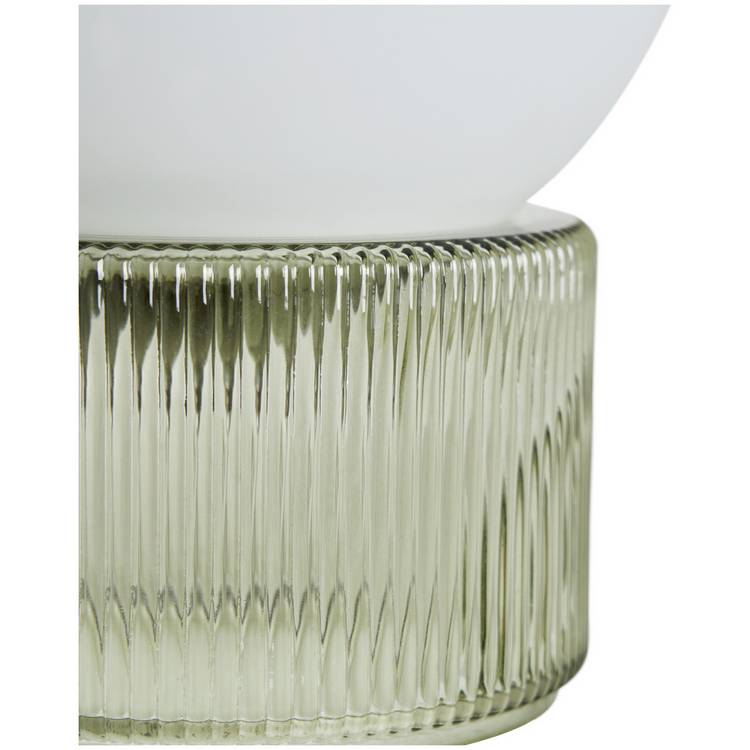 BHS Orbi opal glass table lamp green (British brand)