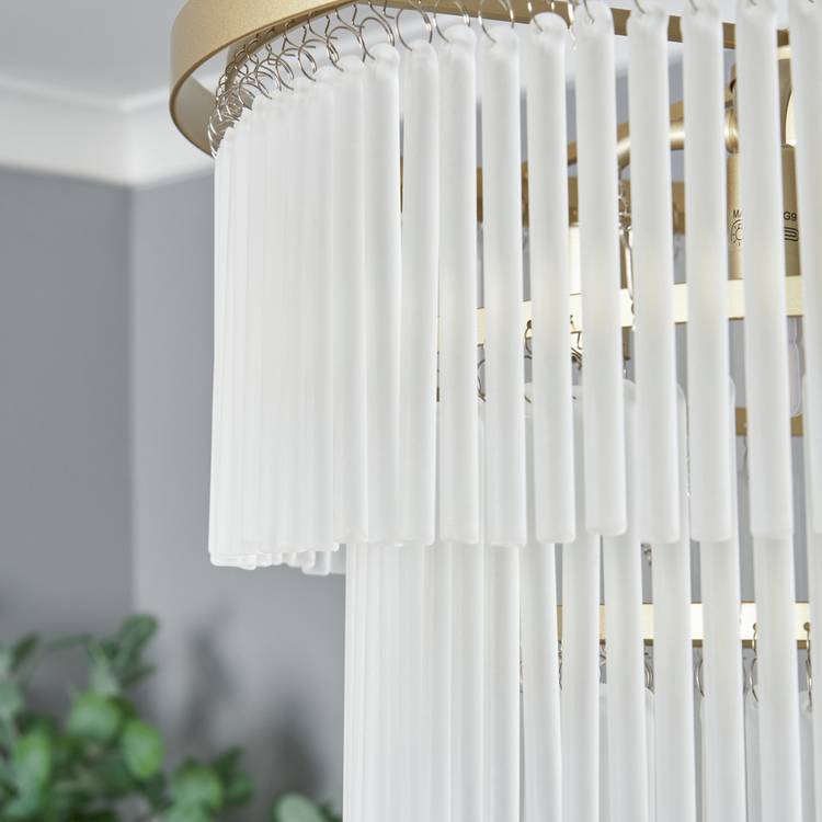 BHS Orta pendant light frosted glass brass, imported from the UK