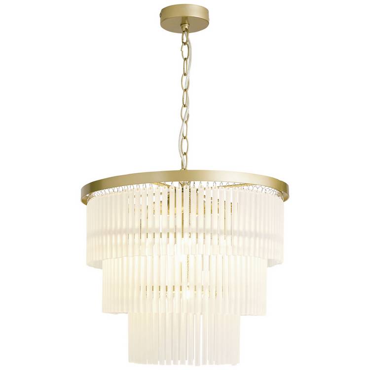 BHS Orta pendant light frosted glass brass, imported from the UK