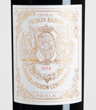 Château Pichon Longueville Baron 2018 Bordeaux red wine 75cl - British product