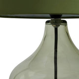 BHS teardrop glass table lamp in green (British brand)