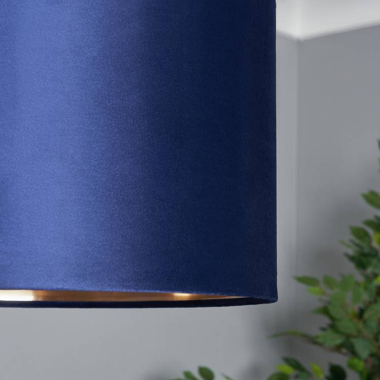 BHS navy velvet easy-fit lampshade 30cm, imported from the UK