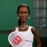 Barbie Venus Williams fashion doll with tennis racket, UK version