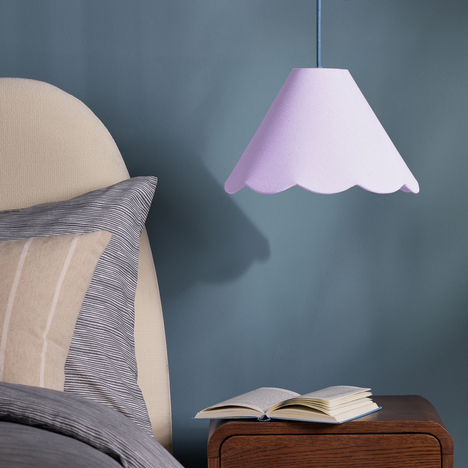 Habitat Scallop Edge Lilac Lampshade - 32cm