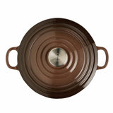 Habitat cast iron casserole dish shallow 4 litre chocolate (British brand)