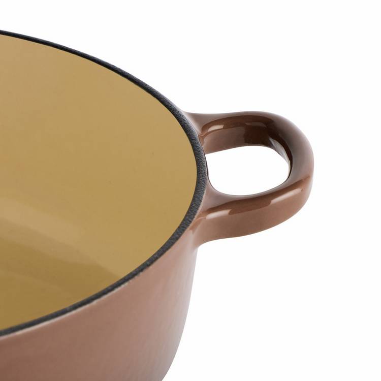 Habitat cast iron casserole dish shallow 4 litre chocolate (British brand)