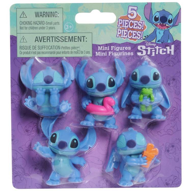 Disney Stitch collectible figures pack of 5 - British product