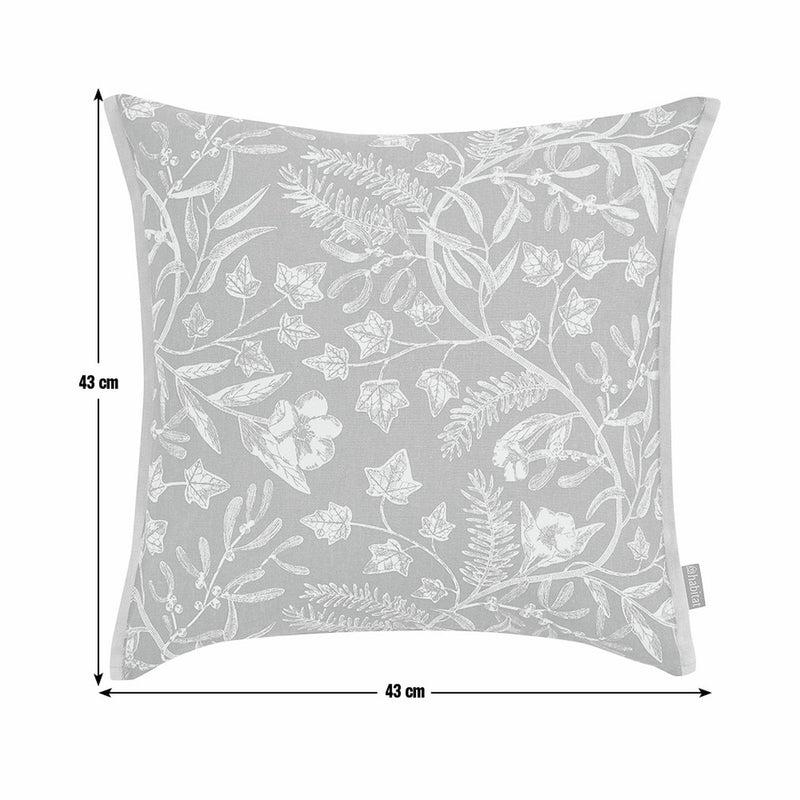 Habitat winter floral grey cushion 43x43cm, UK version