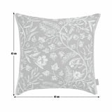 Habitat winter floral grey cushion 43x43cm, UK version