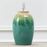 Voyage Maison aqua ceramic table lamp base, imported from the UK