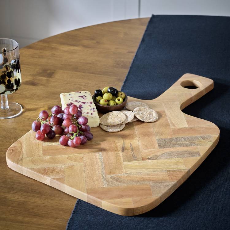 Habitat mango wood parquet serve board, imported from the UK