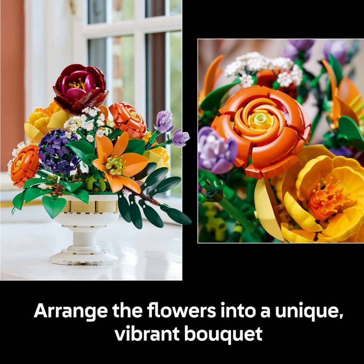 LEGO Botanicals Flower Arrangement building set 1161 pieces, imported from the UK