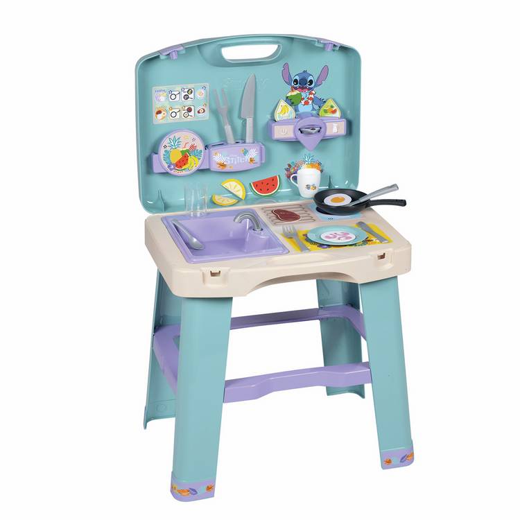 Smoby Stitch portable play kitchen set with accessories - British product