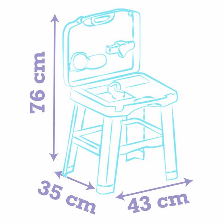 Smoby Stitch portable play kitchen set with accessories - British product