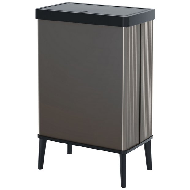 Curver grey 54 litre touch top kitchen bin, UK version