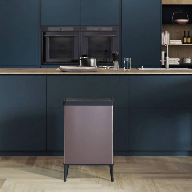 Curver Verto touch top kitchen bin 54L pearl rose, UK version