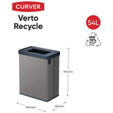 Curver grey 54 litre recycling bin - British product