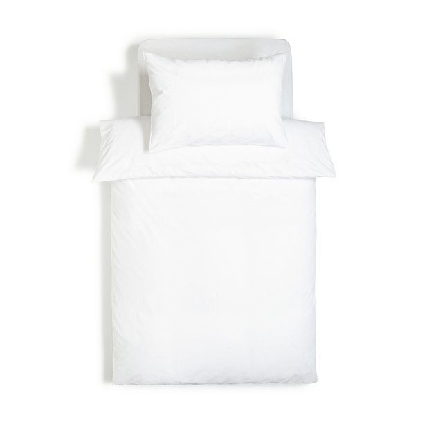 Habitat brushed cotton white single bedding set, UK version