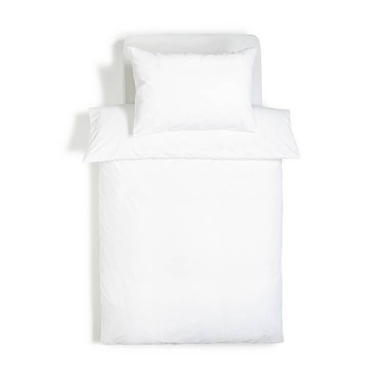 Habitat brushed cotton white single bedding set, UK version