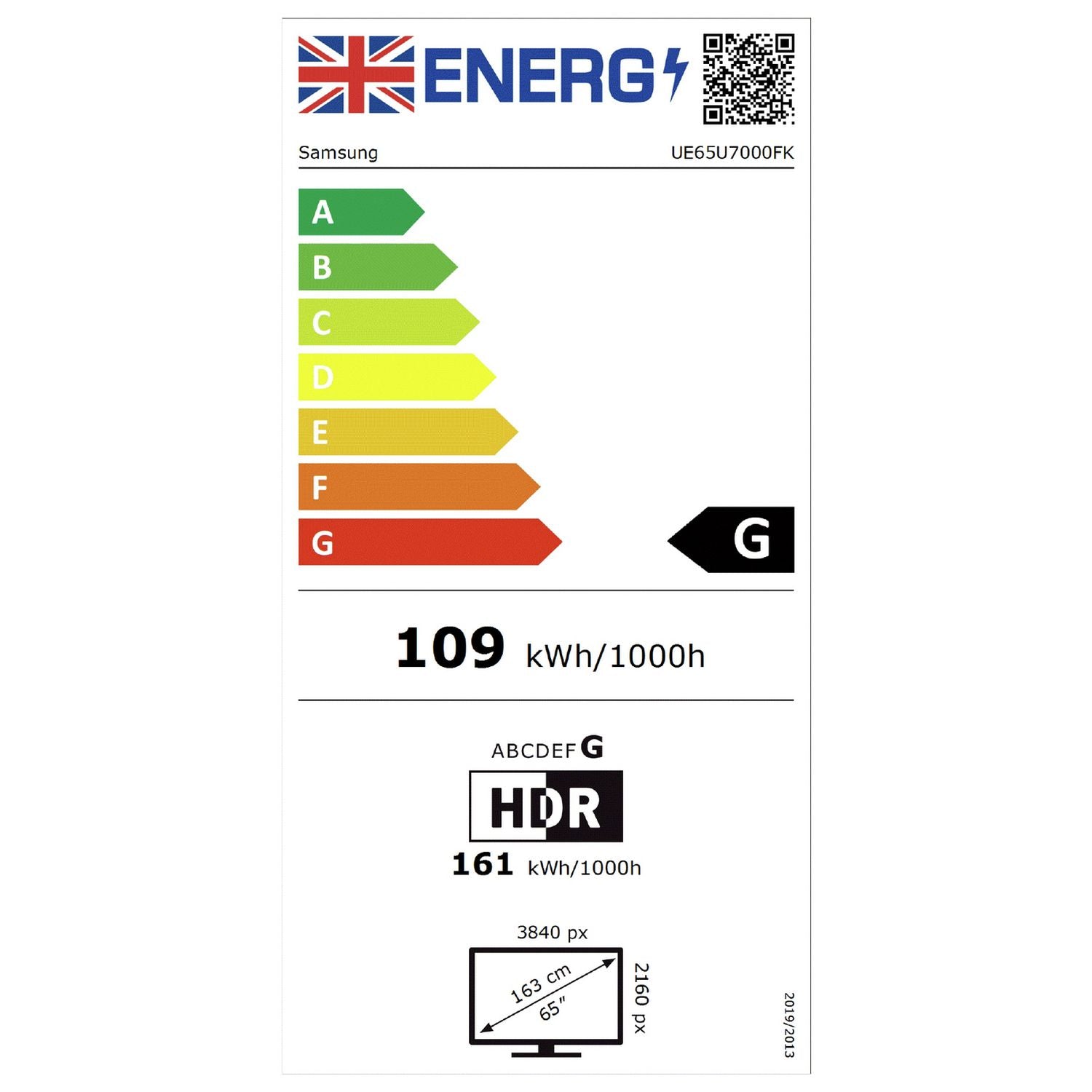 Samsung 65 inch 4K UHD Smart TV, UK version