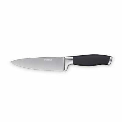 Argos Tower Small Soft Grip Chef's Knife - Black & Silver- Buy online at McGrocer