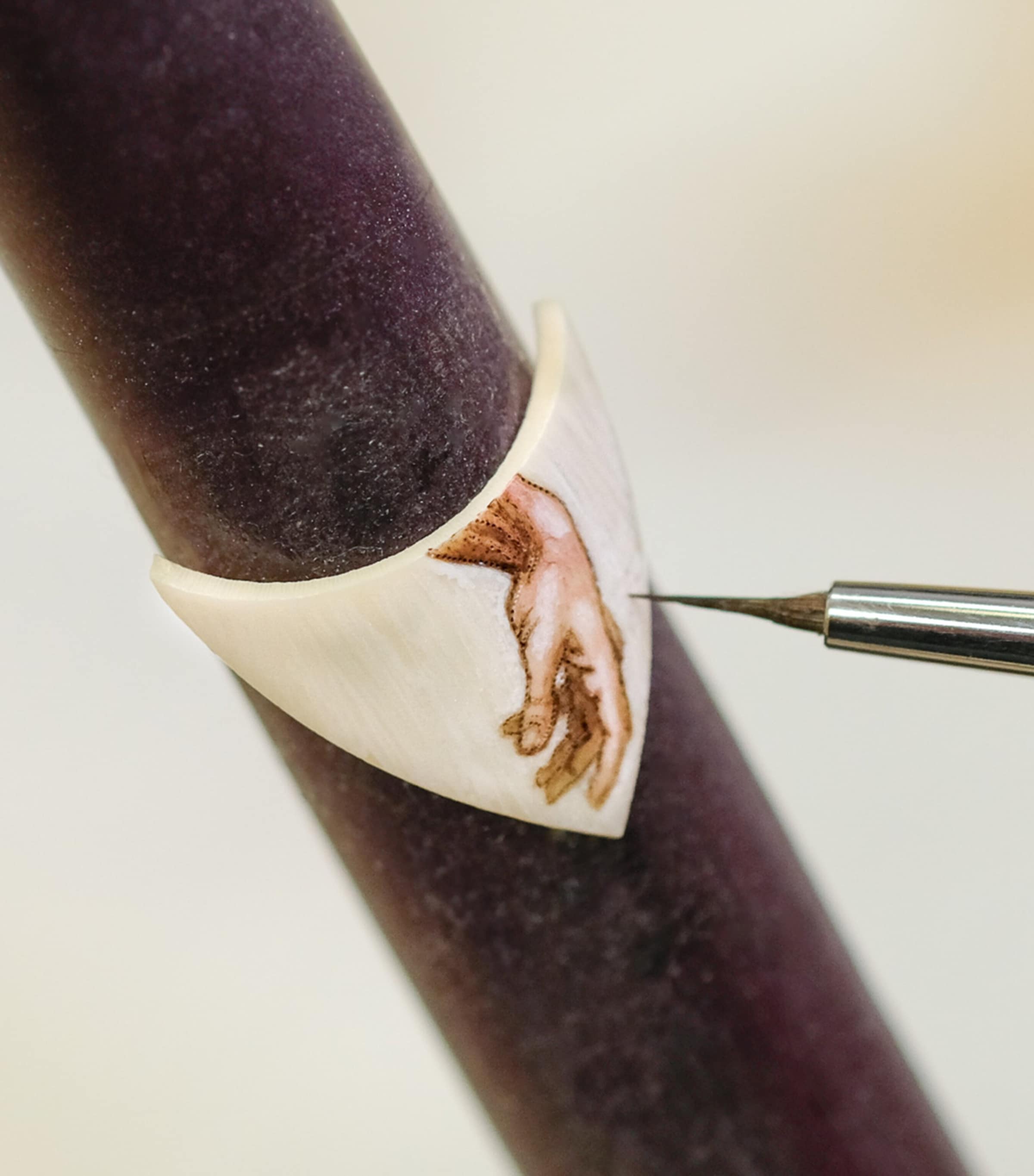Montegrappa yellow gold Michelangelo rollerball pen with sterling silver barrel, imported from the UK