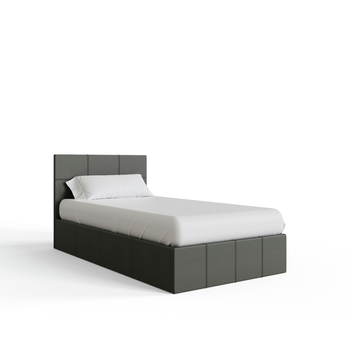 GFW End Lift Single Ottoman Bed - Grey