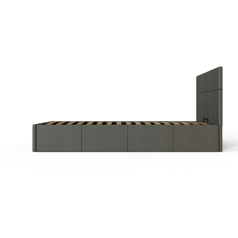 GFW End Lift Single Ottoman Bed - Grey