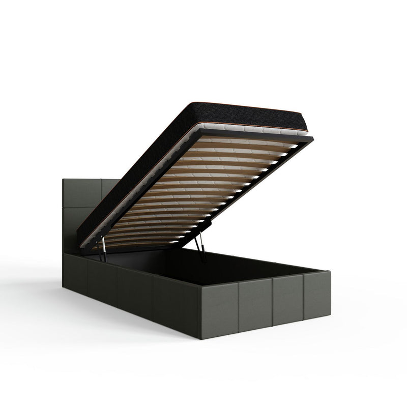 GFW End Lift Single Ottoman Bed - Grey