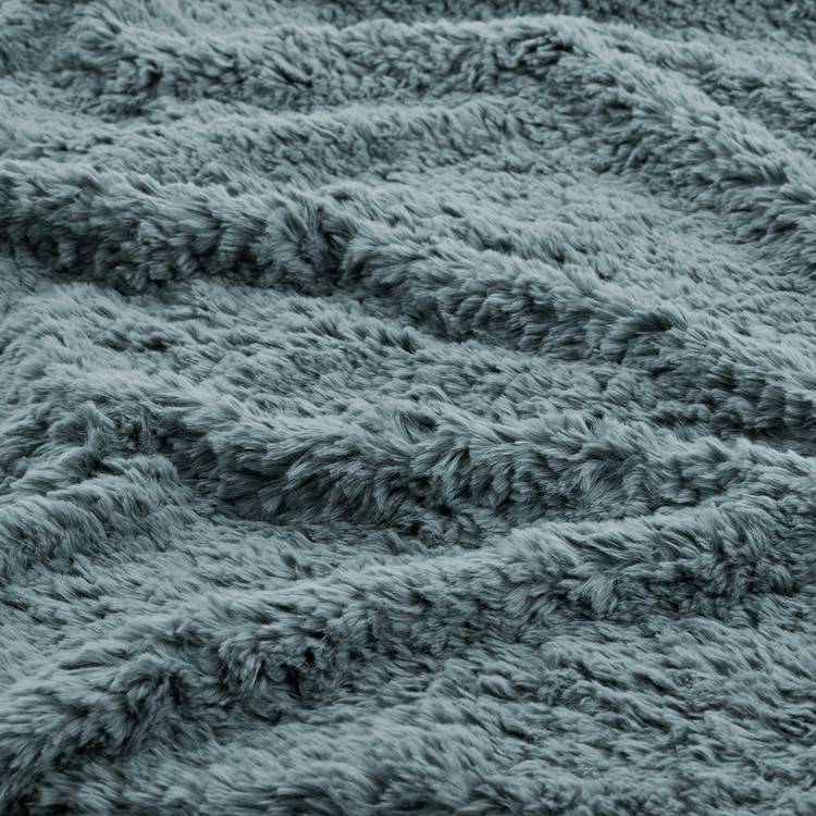 Habitat faux fur throw blue 125x150cm, UK version