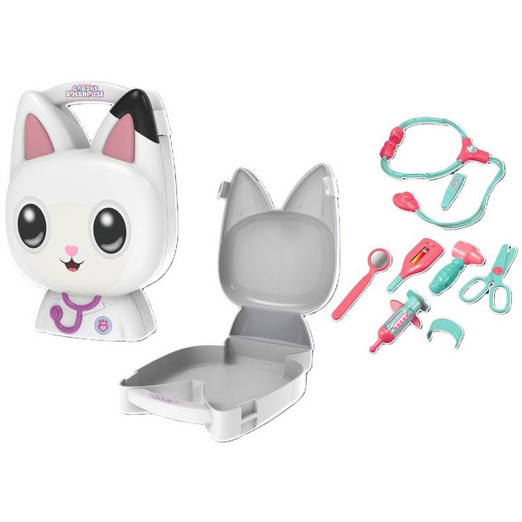 Gabby's Dollhouse doctor set with 9 accessories - British product