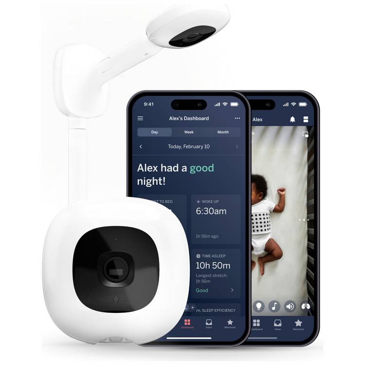 Nanit Pro baby monitor with wall mount, imported from the UK