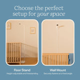 Nanit Pro baby monitor with wall mount, imported from the UK