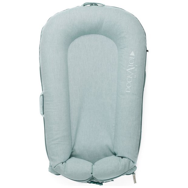 DockATot Dock Marine Chambray baby lounger, imported from the UK