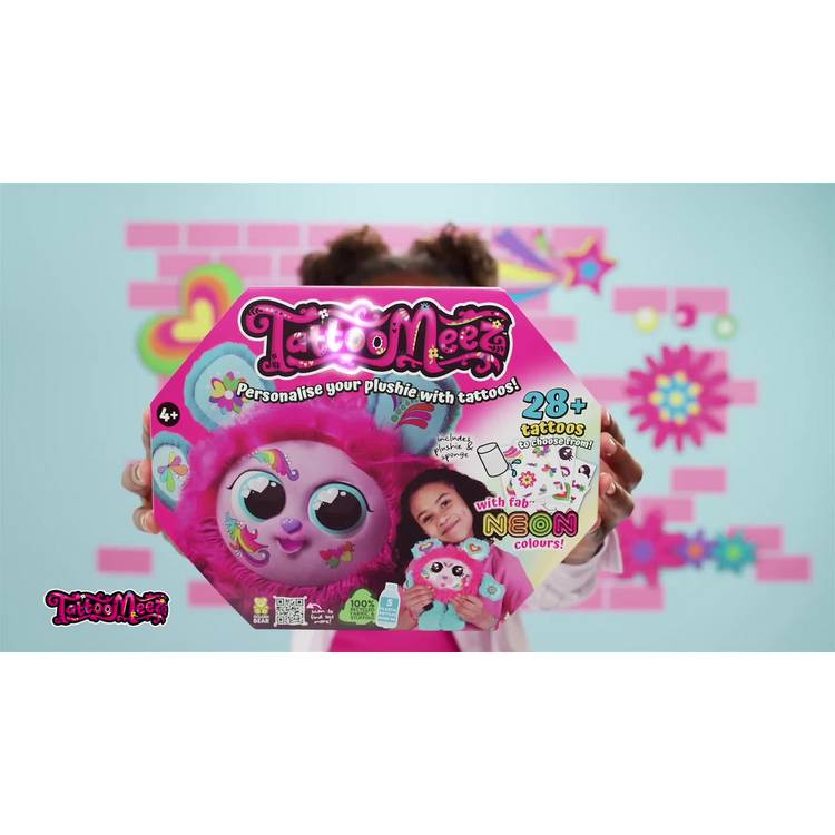 Tattoo Meez black plushie pal 20cm - British product