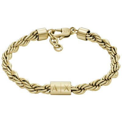 Argos Armani Exchange Gold Plated Stainless Steel Chain Bracelet- Buy online at McGrocer