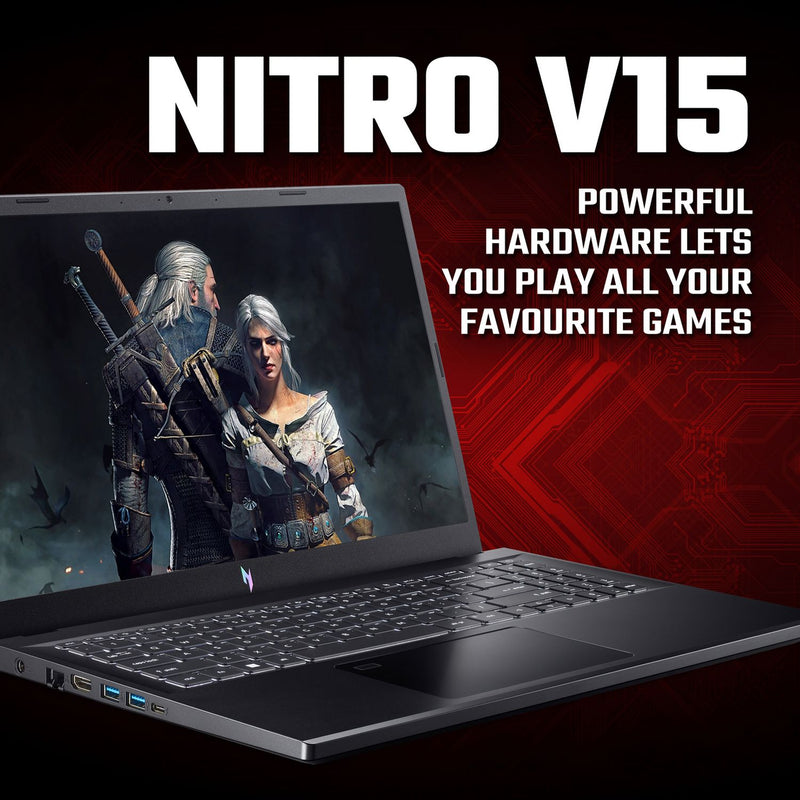 Acer Nitro V15 15.6-inch gaming laptop bundle, imported from the UK