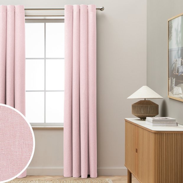 Habitat blackout eyelet curtains pink 117x137cm, UK version