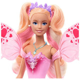 Barbie Fairy Doll with toy wand and colour-change wings 32cm, UK version