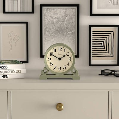 Argos Jones Clocks Islington Mantel Clock - Sage, 18cm- Buy online at McGrocer