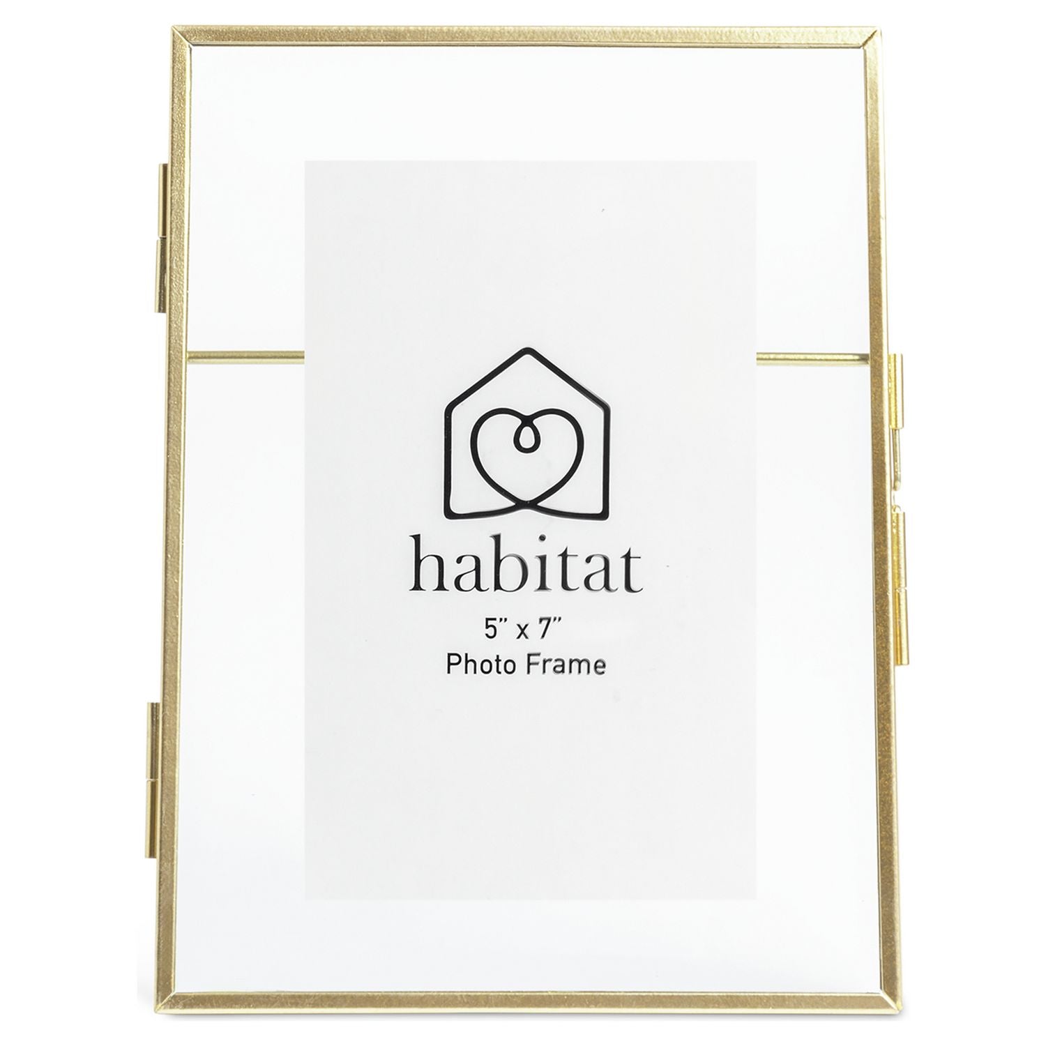 Habitat gold metal easel picture frame 5x7 inch - British product