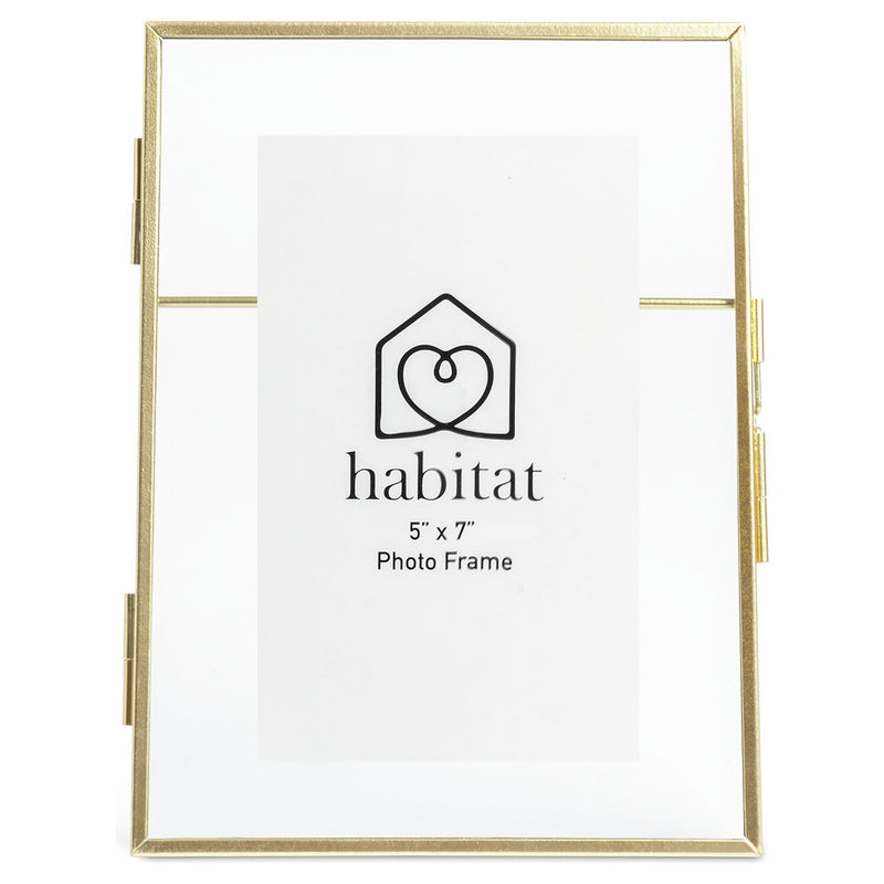 Habitat gold metal easel picture frame 5x7 inch - British product
