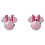 Disney Minnie Mouse pink enamel stud earrings 6.1mm (British brand)