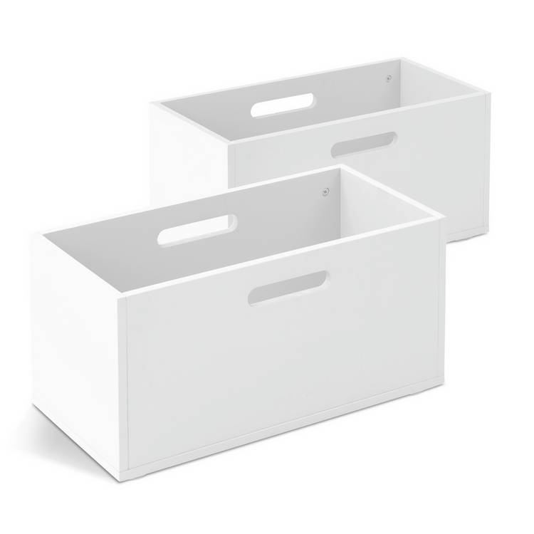 Habitat Henri 2 storage boxes 40 litre white, UK version