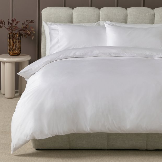 Habitat bedding set 400 thread count white stitch detail single (British brand)